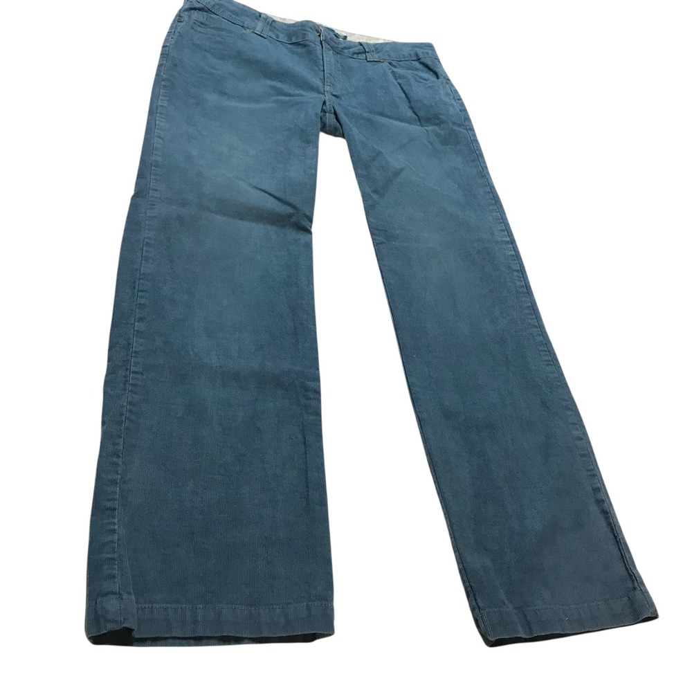 Prana Corduroy Pants Women Size 12 teal Regular Fit Straight Leg‎ Casual - Picture 11 of 14